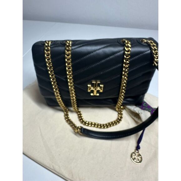 NWOT TORY BURCH KIRA SMALL CHEVRON BAG IN BLACK - Picture 16 of 16